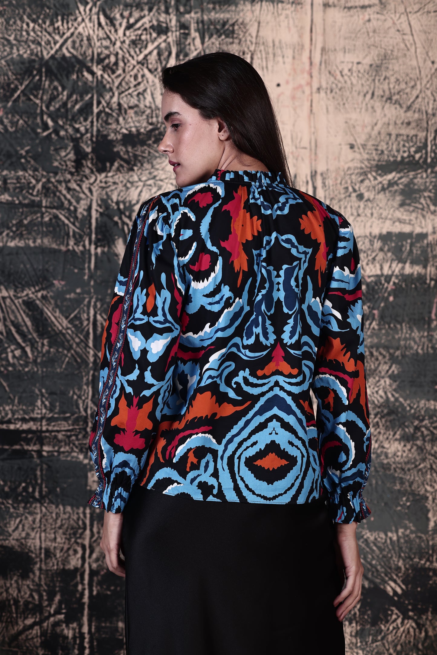 IKAT DAMASK ASHLEY TOP