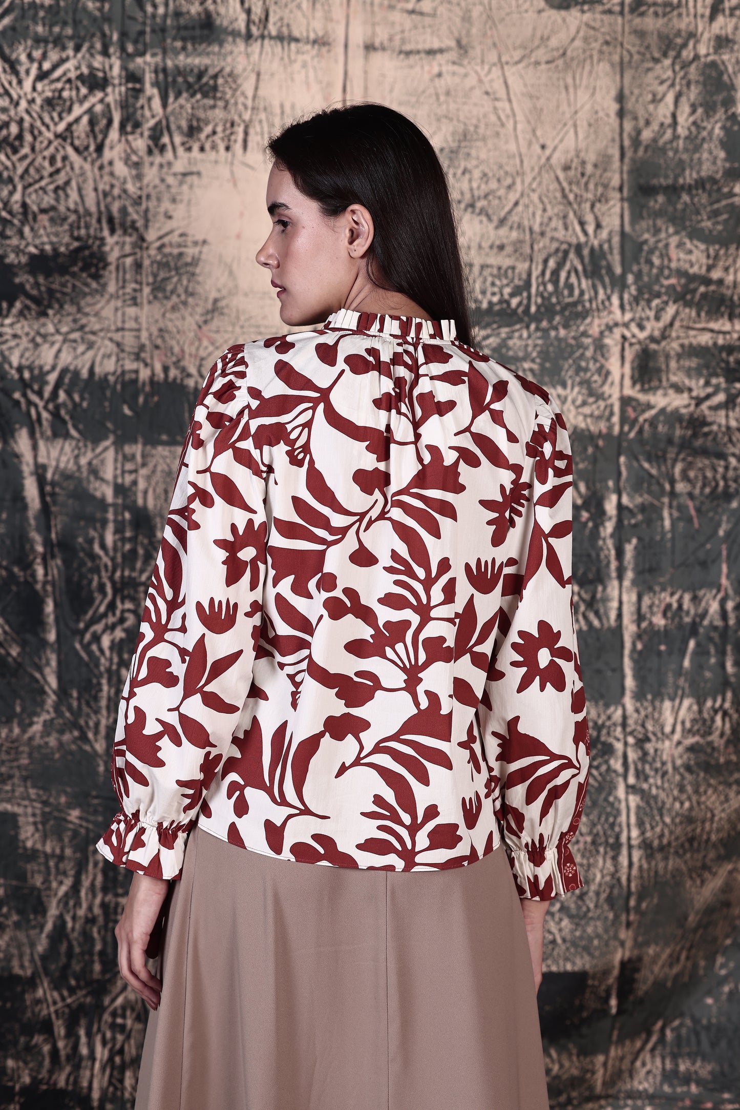 RUST FOLIAGE ASHLEY TOP