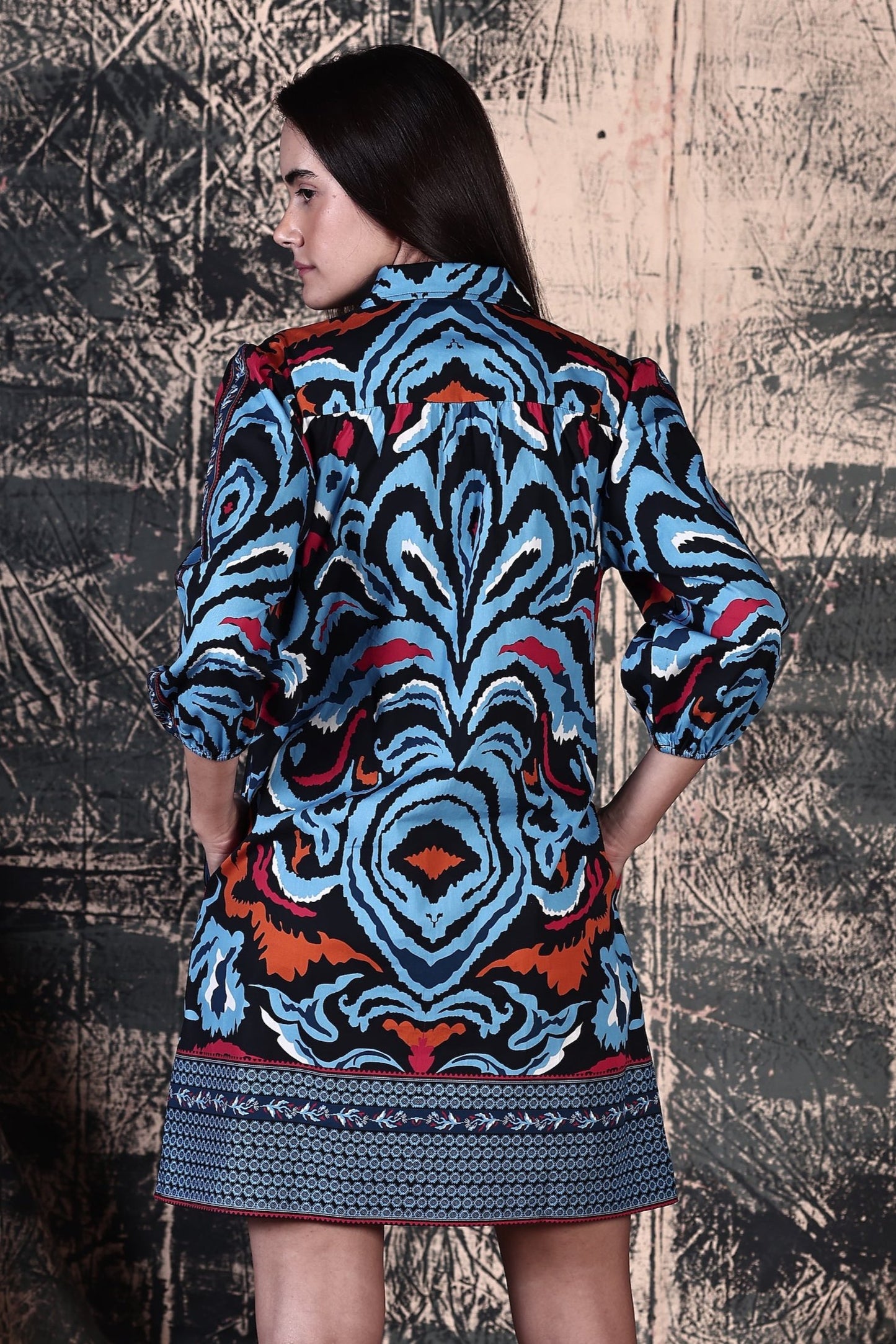 IKAT DAMASK AVA DRESS