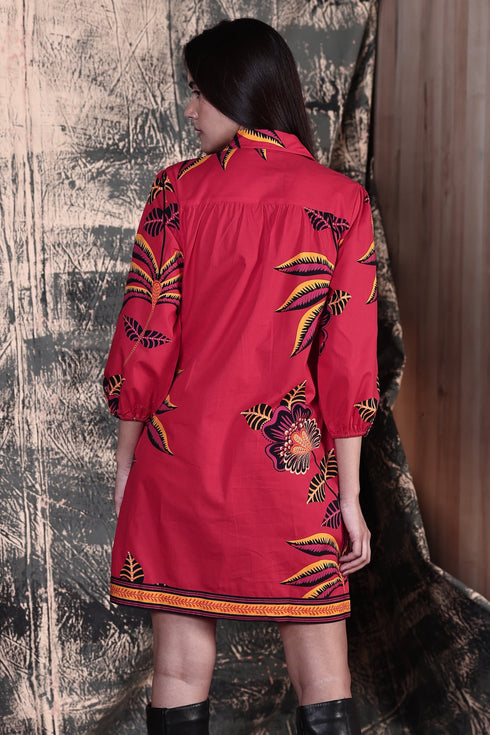 FLORAL BLAZE AVA DRESS