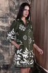 OLIVE FOLIAGE AVA DRESS