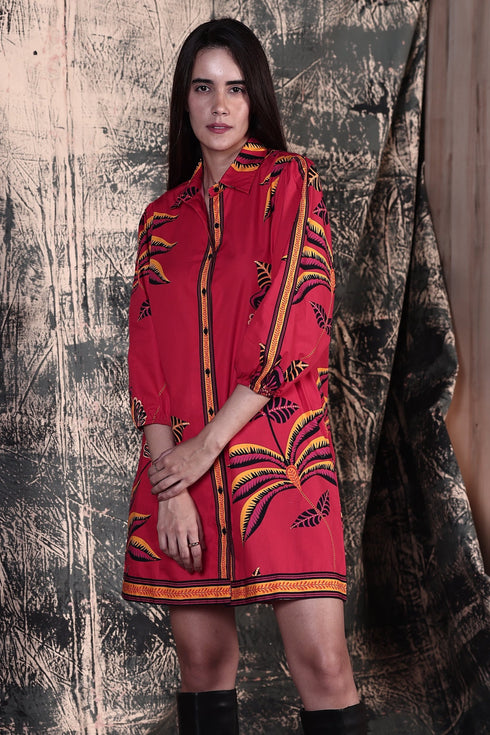 FLORAL BLAZE AVA DRESS