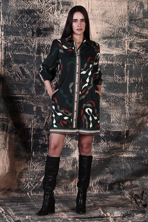 BRUSH STROKES AVA DRESS