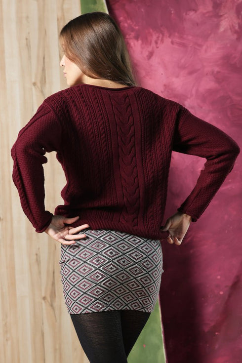 WINE CANDENCE SWEATER