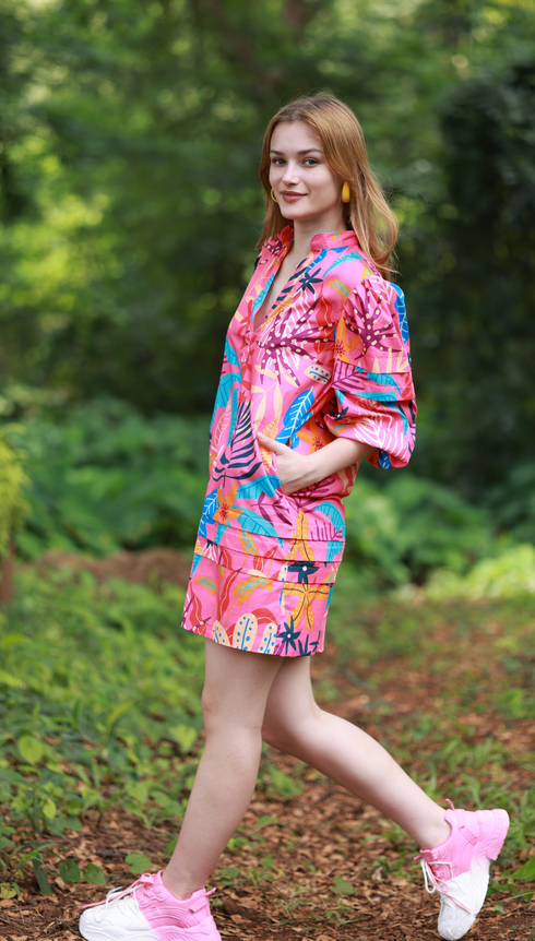 PINK PALMS FREYA Dress