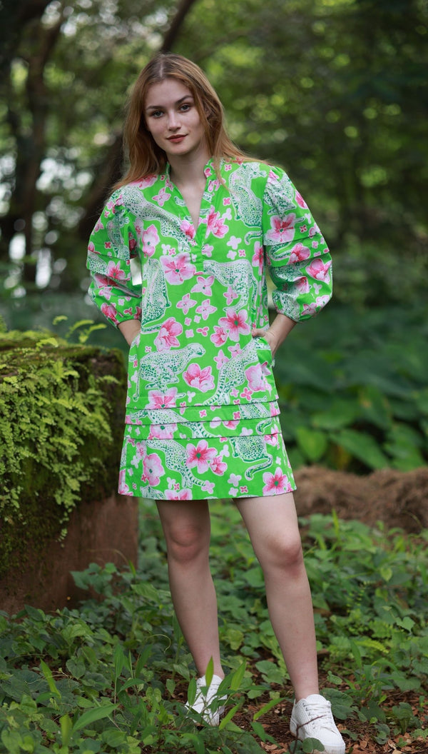CHEETAH FLORALS FREYA Dress
