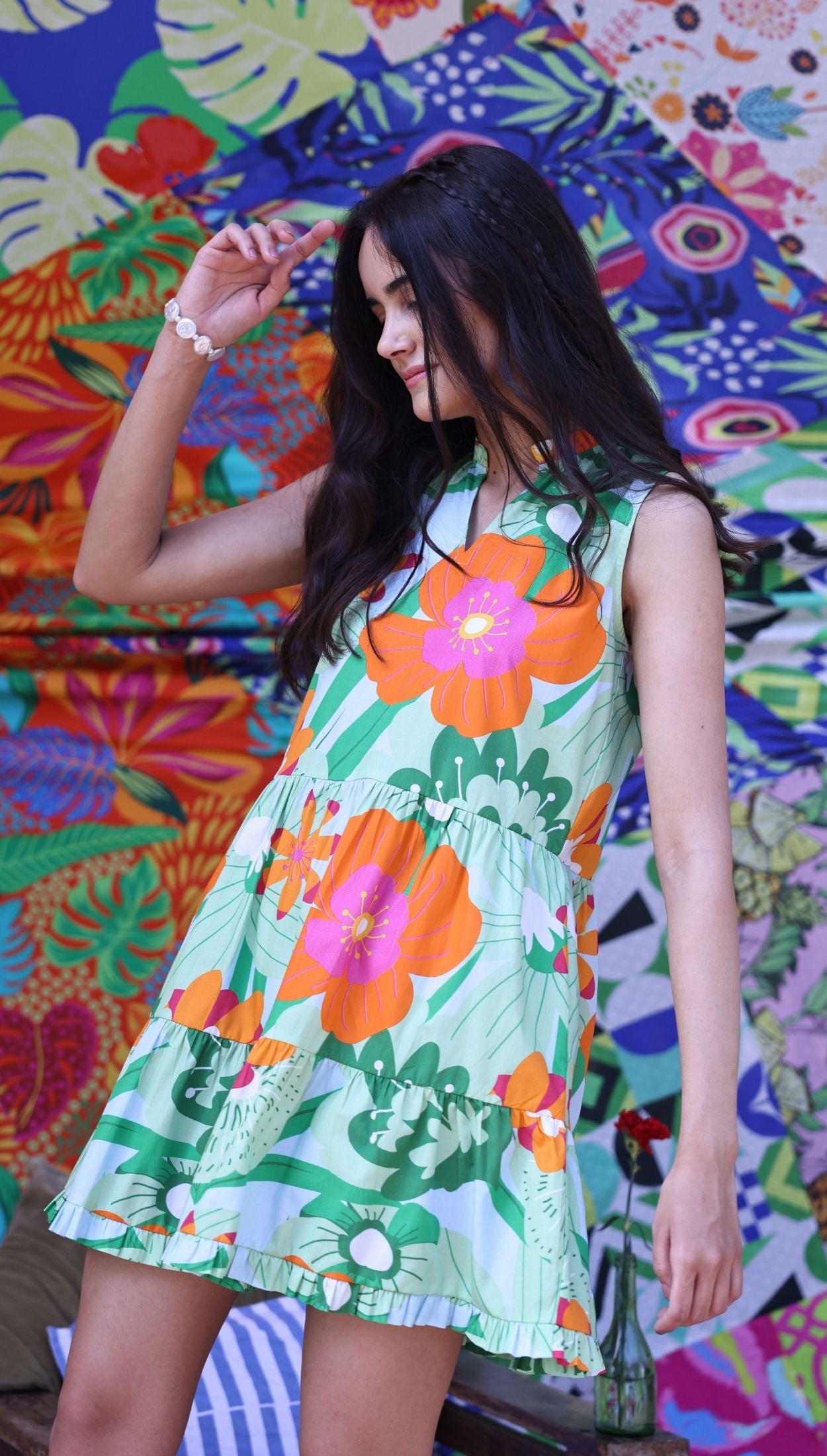 FLORAL POPS KYRA Dress