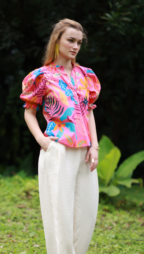 PINK PALMS AMY Top