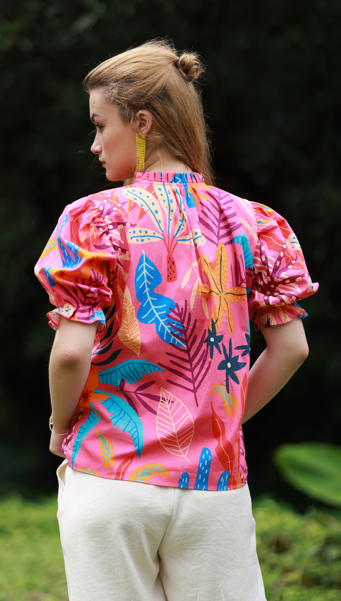 PINK PALMS AMY Top