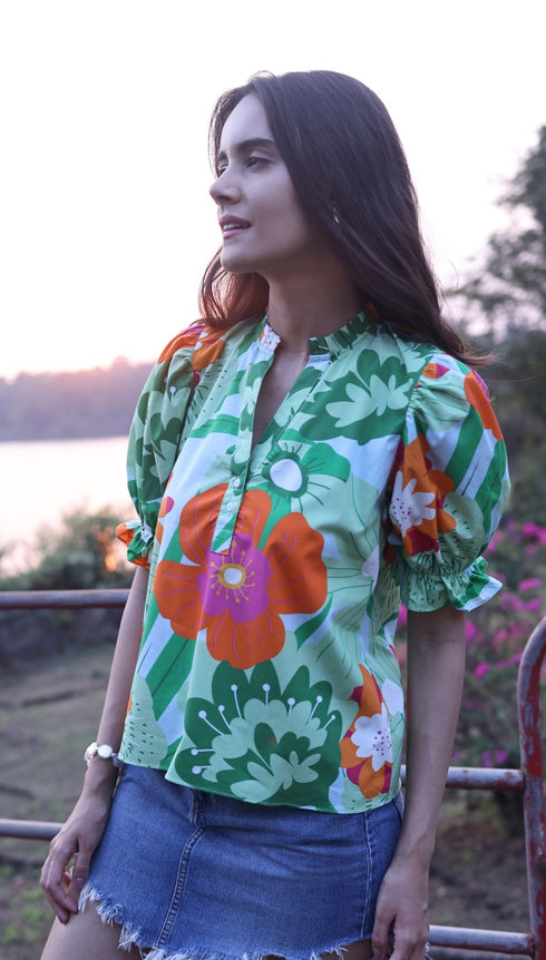 FLORAL POPS AMY Top