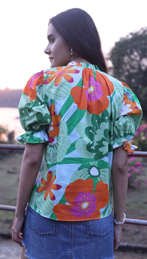 FLORAL POPS AMY Top