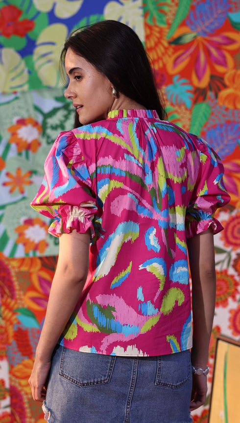 PAISLEY IKAT AMY Top