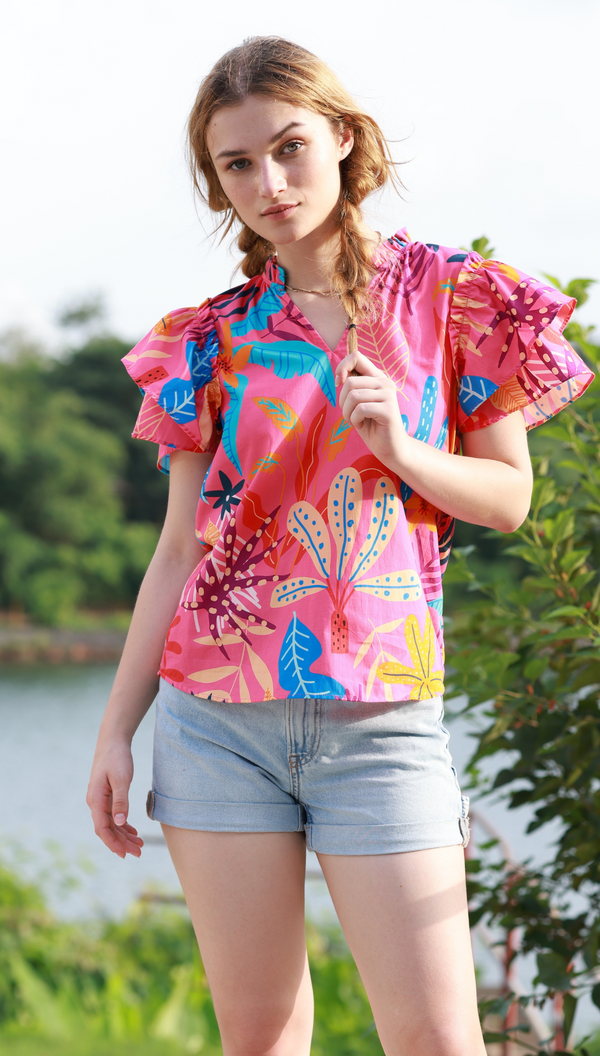 PINK PALMS WREN Top