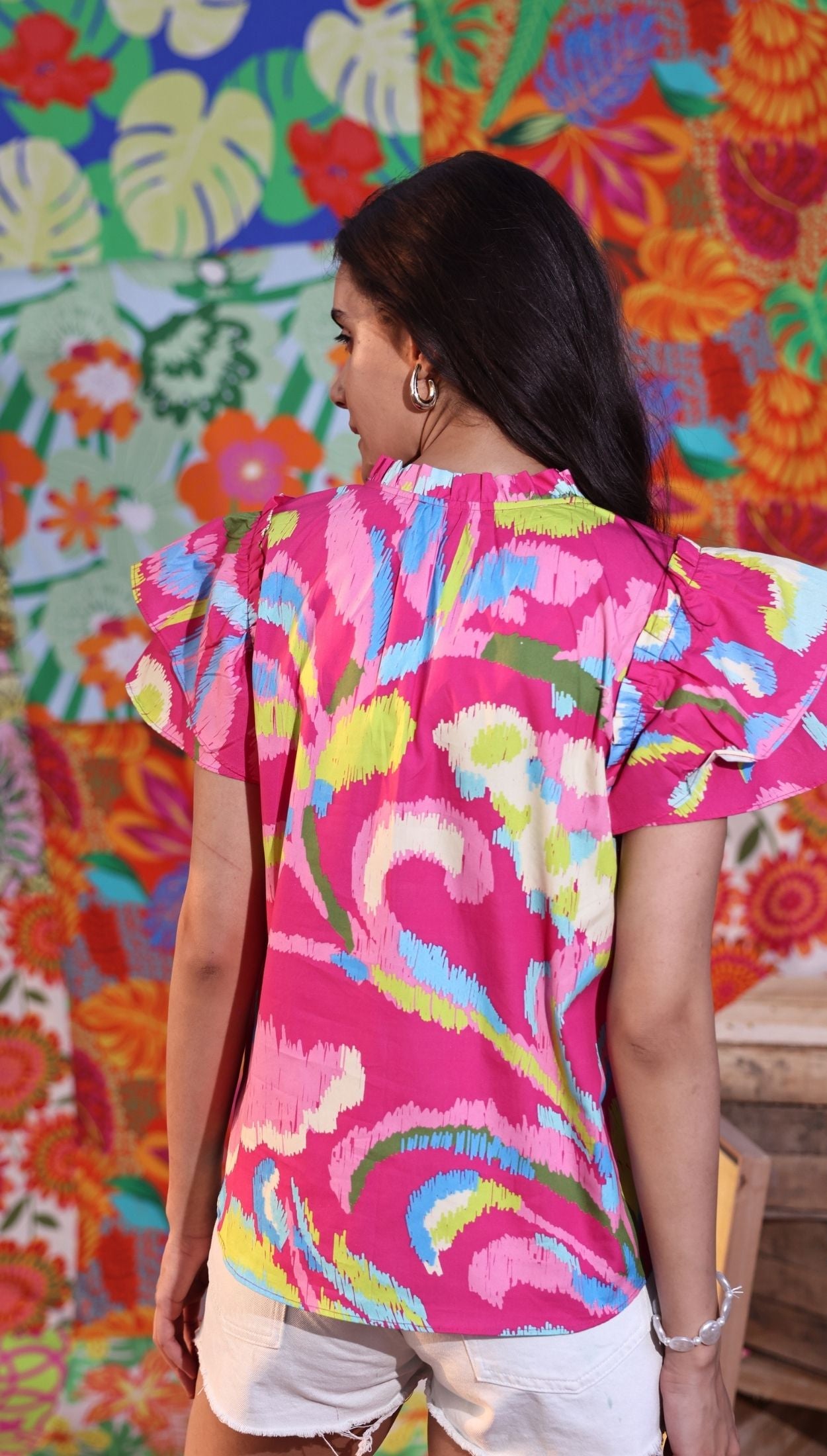 PAISLEY IKAT WREN Top