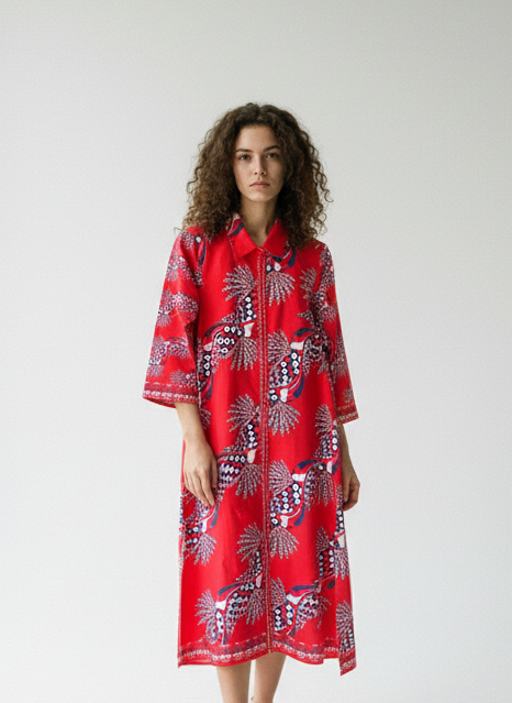 CRIMSON ASCENT ELIZA DRESS