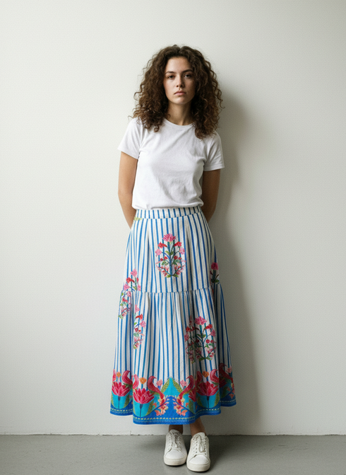 STRIPED GARDEN ADA SKIRT