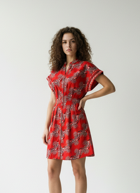 CRIMSON ASCENT YANA DRESS