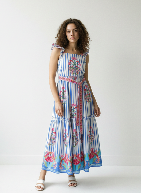 STRIPED GARDEN ELSIE DRESS