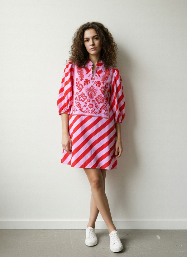 SCARLET SLASH BROOKE DRESS