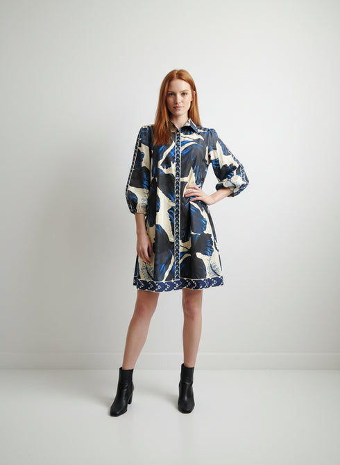 INDIGO LILIES AVA DRESS