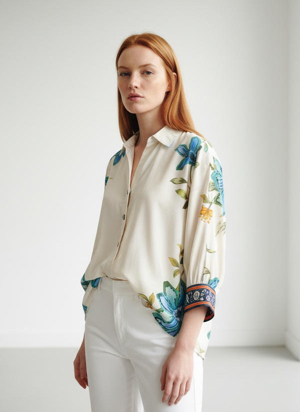 IVORY BLOOM ELSA TOP