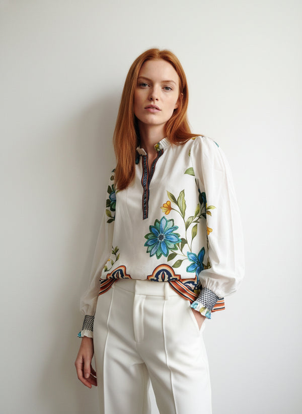 IVORY BLOOM ASHLEY TOP
