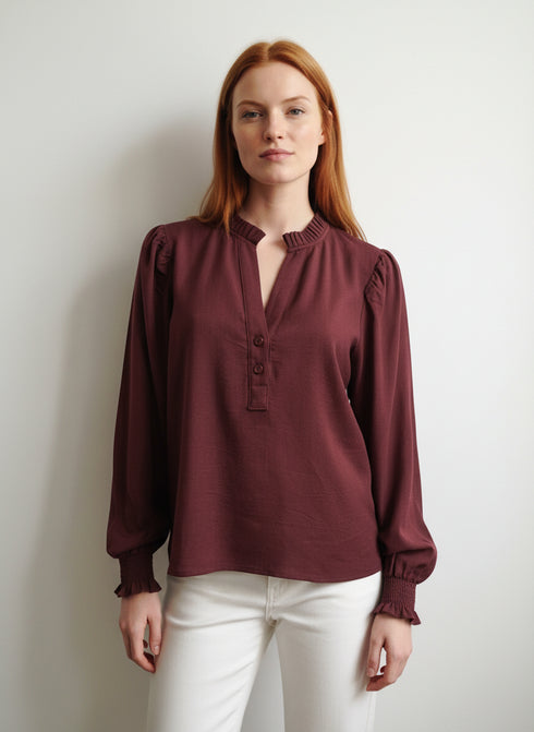 BURGUNDY RORY TOP