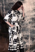 BLACK FOLIAGE REMI DRESS