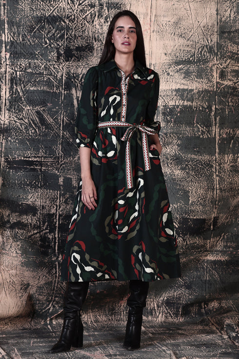 BRUSH STROKES REMI DRESS
