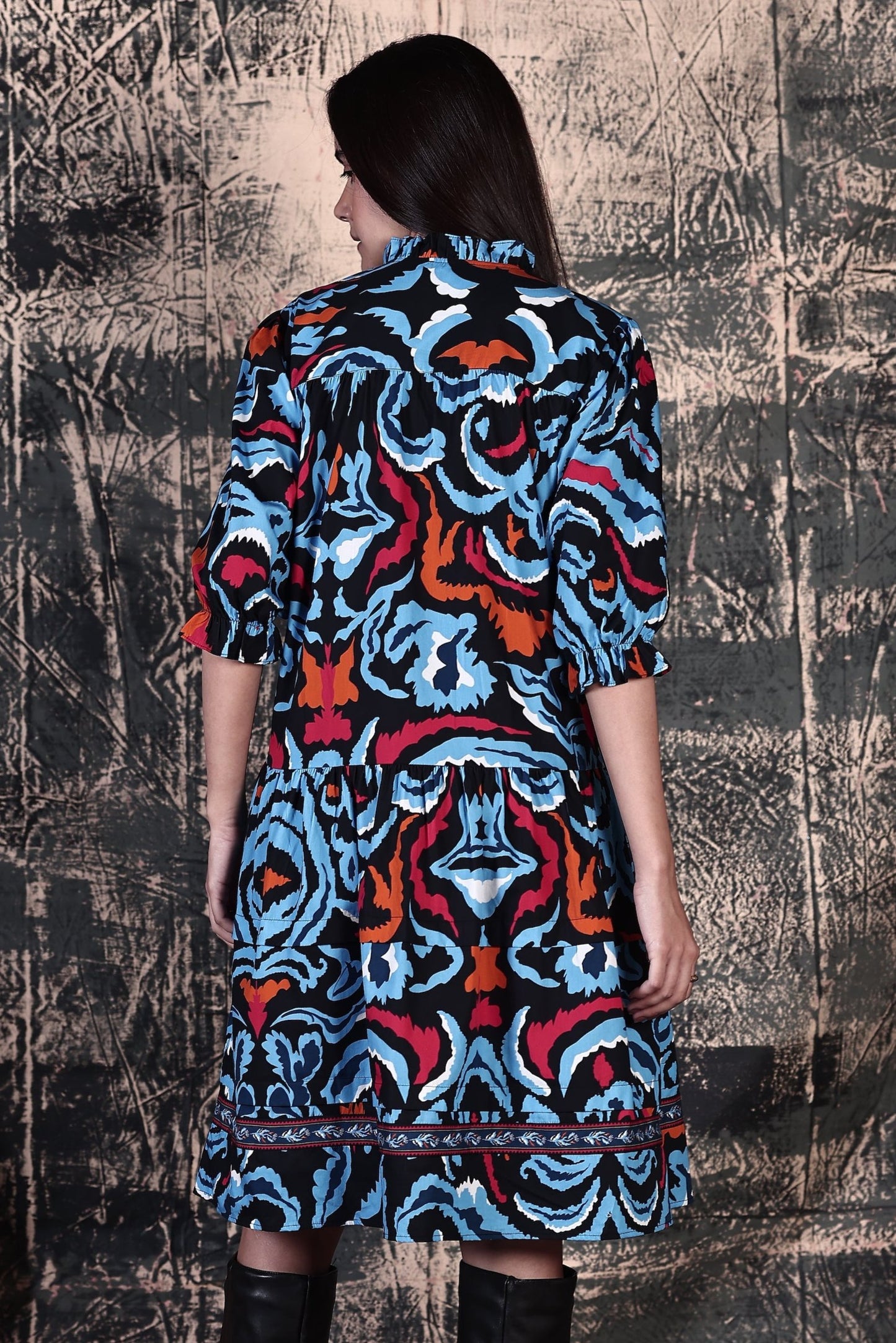 IKAT DAMASK SASHA DRESS