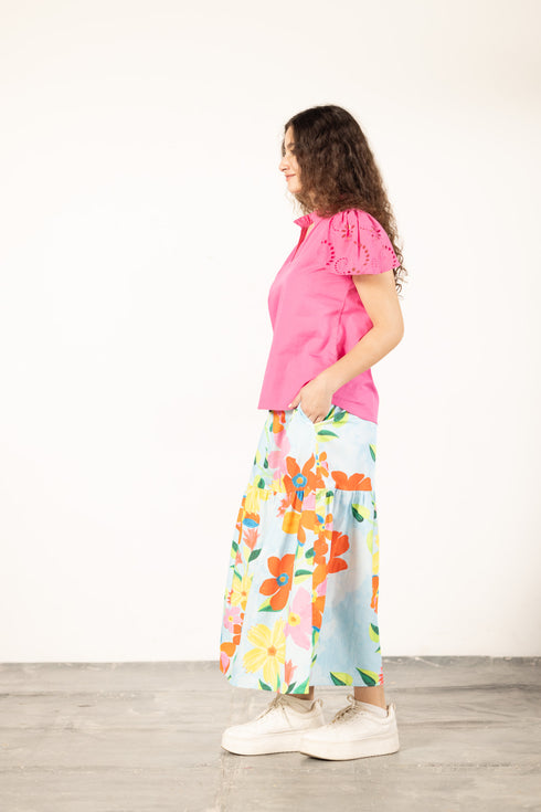 FLORAL SKY ADA SKIRT