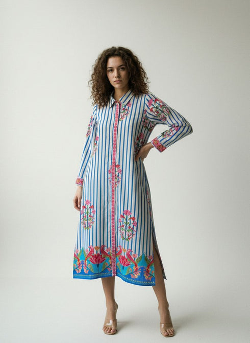 STRIPED GARDEN ELIZA DRESS