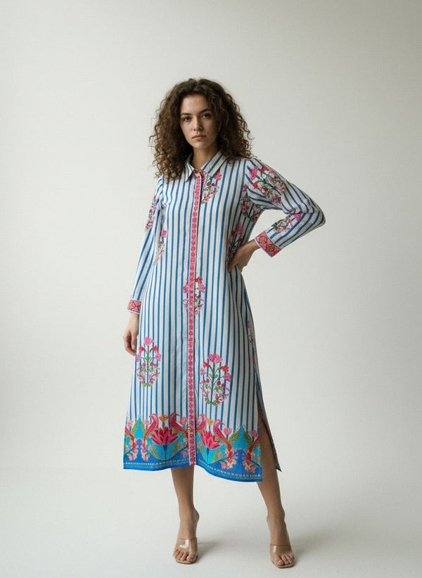 STRIPED GARDEN ELIZA DRESS