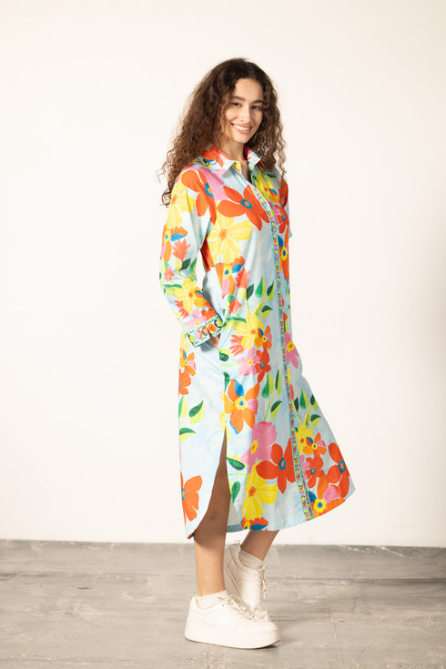 FLORAL SKY LIZ DRESS