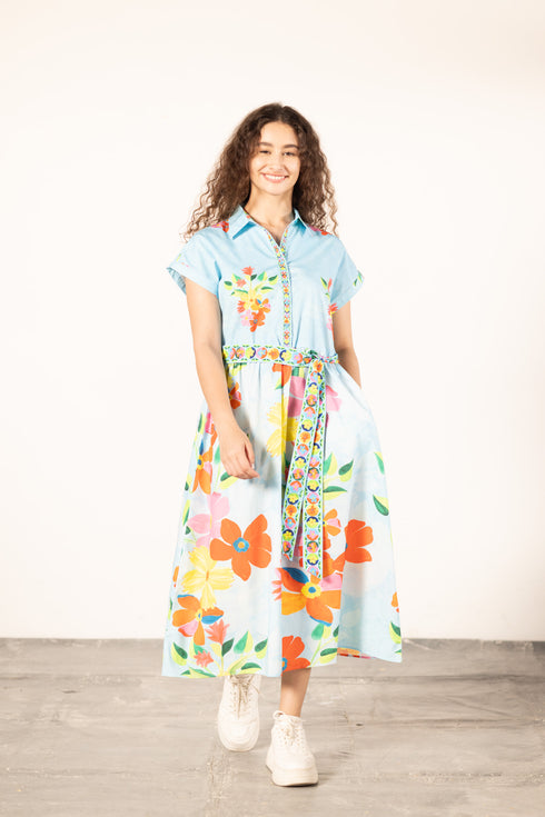 FLORAL SKY RYLIE DRESS