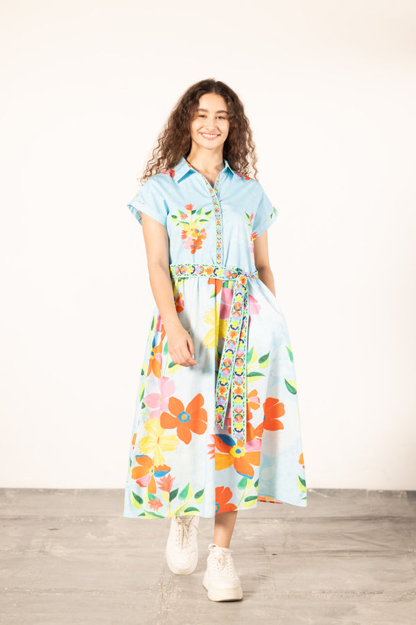 FLORAL SKY RYLIE DRESS