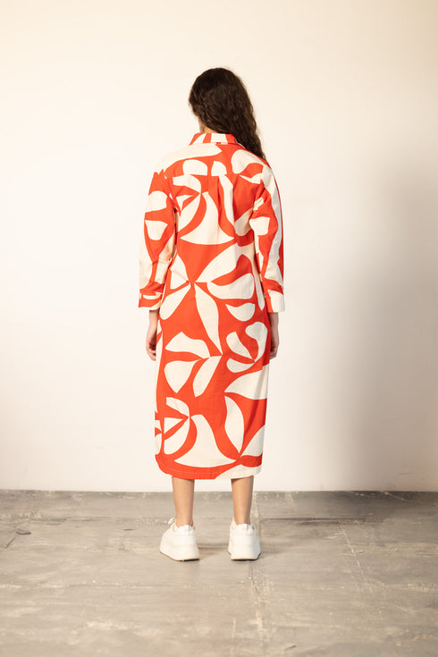 SCARLET SHARDS LIZ DRESS