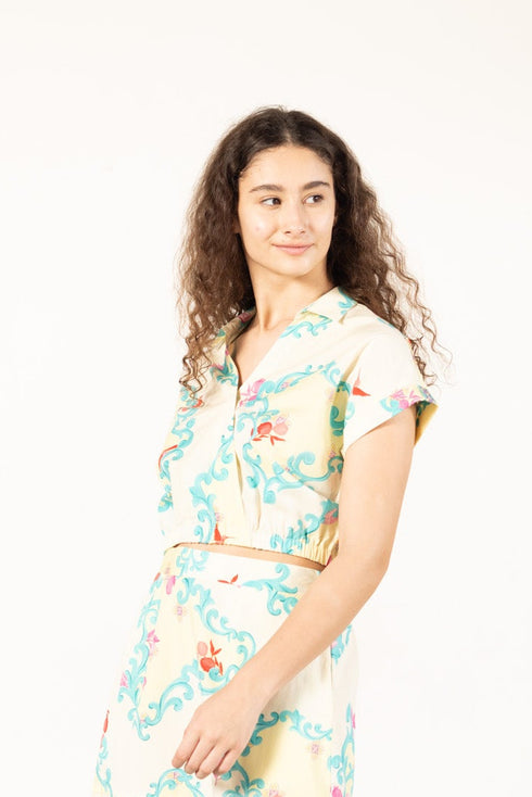 AQUA SCROLL ZIA TOP