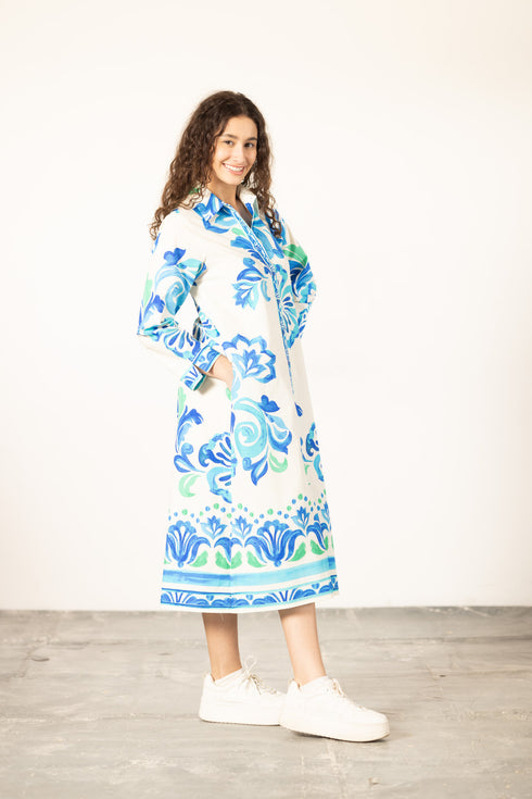 OCEAN BLOOM ELIZA DRESS
