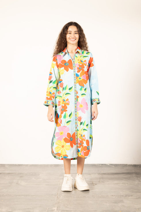 FLORAL SKY LIZ DRESS