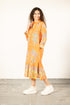 APRICOT FILIGREE ELIZA DRESS