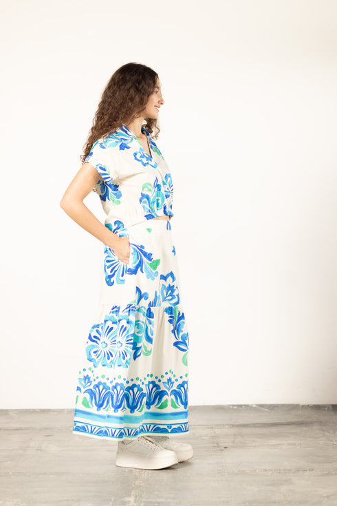 OCEAN BLOOM ZIA TOP