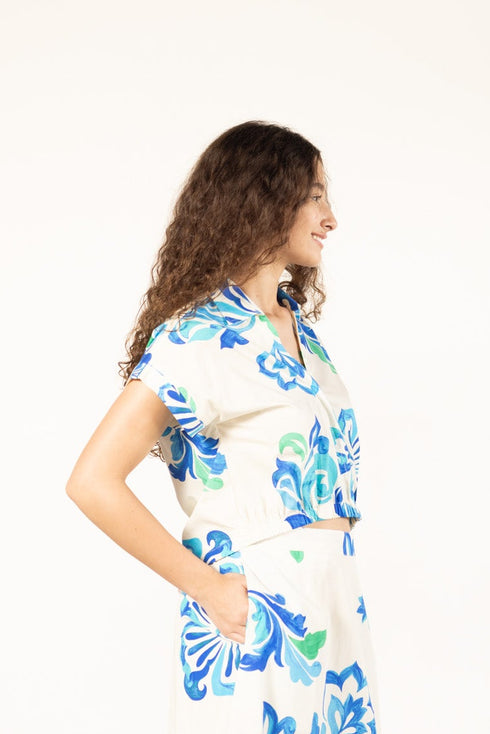 OCEAN BLOOM ZIA TOP