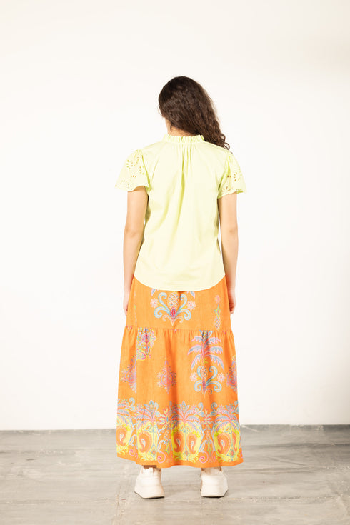APRICOT FILIGREE ADA SKIRT