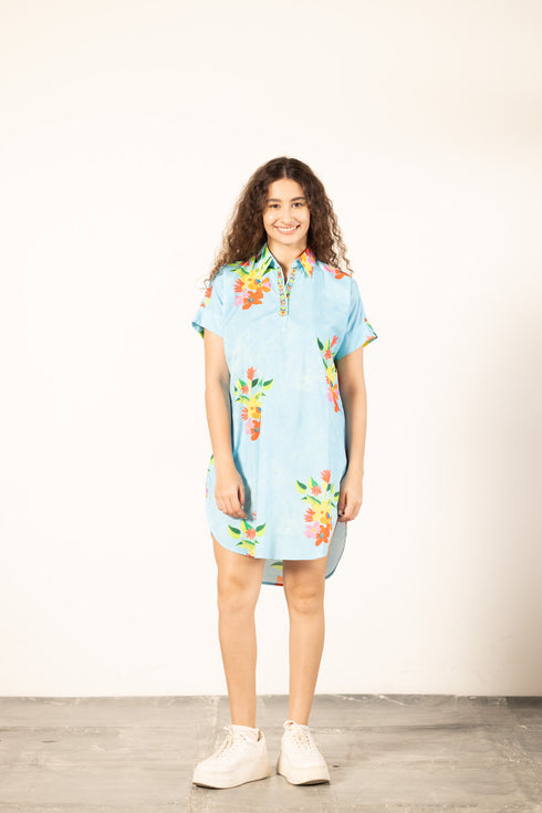 FLORAL SKY ANNA DRESS