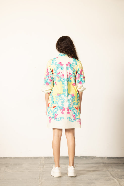 AQUA SCROLL AVA DRESS