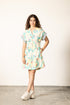 AQUA SCROLL YANA DRESS