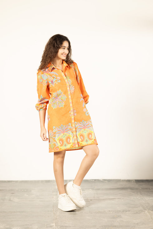 APRICOT FILIGREE AVA DRESS