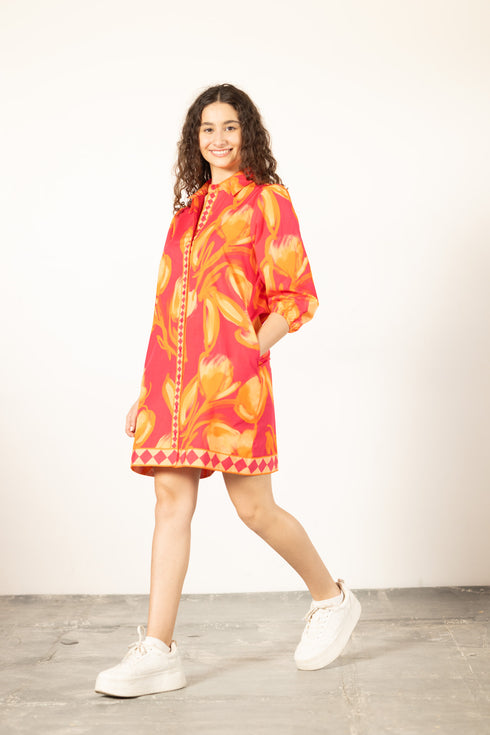 PETAL BLAZE AVA DRESS