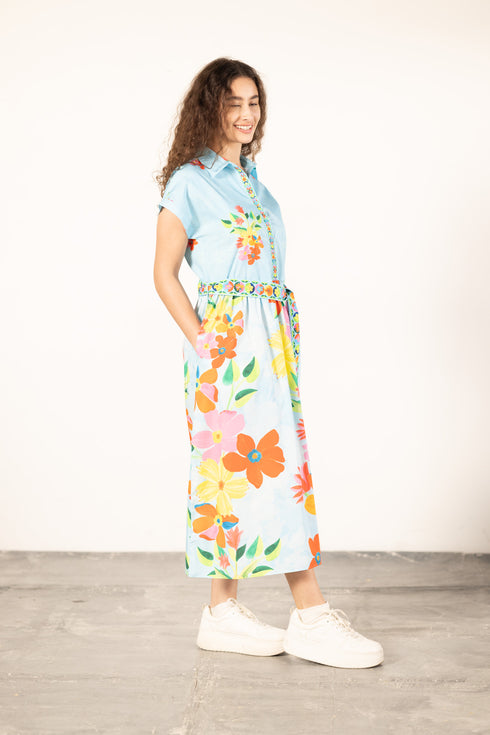 FLORAL SKY RYLIE DRESS